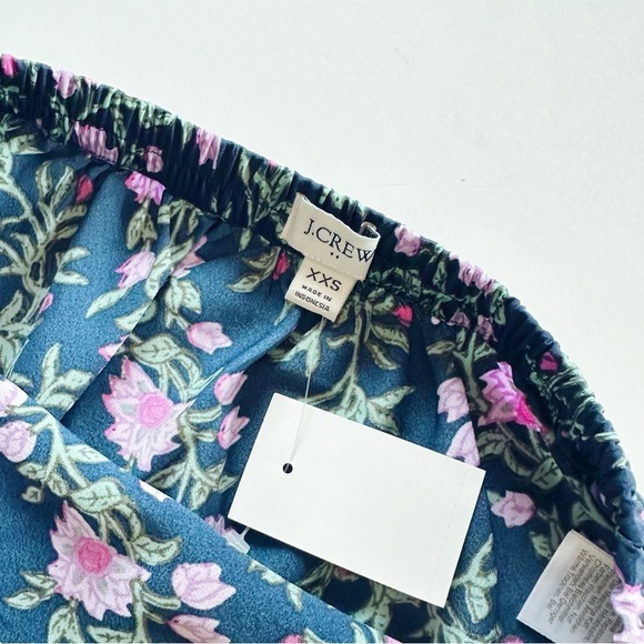 J.Crew Factory Printed Bias Slip Skirt & Top Set Antique Navy Vintage Floral - Picture 11 of 12